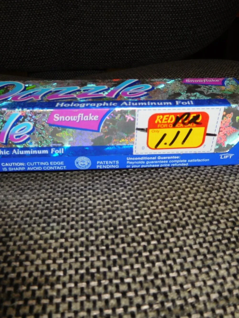 NEW Vintage 2002 Reynolds Wrap Dazzle Aluminum Foil Holographic Snowflake 25 Ft